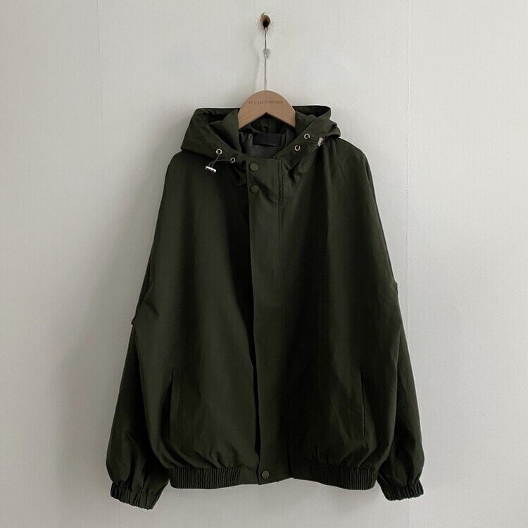 스냅 버튼 투웨이 후드야상 바람막이 집업점퍼 2color