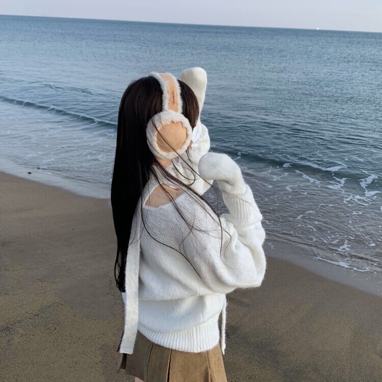 머플러set 베라 브이넥 울 초커 오프숄더 니트 머플러 세트 아이보리