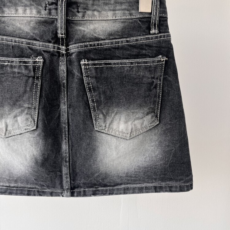 y2kビンテージウォッシングローライズデニムミニスカート｜ミニ