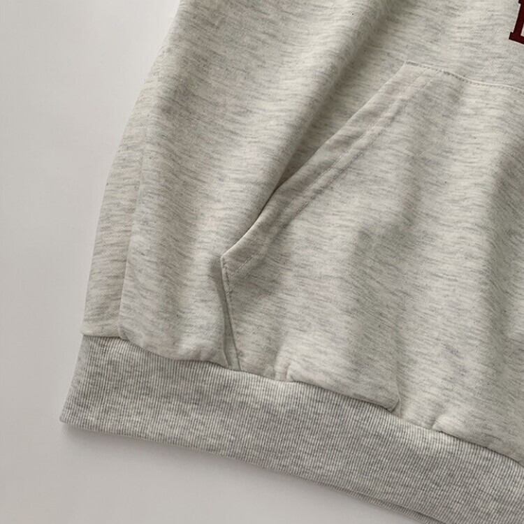 オーバーフィットレタリングカジュアルパーカー