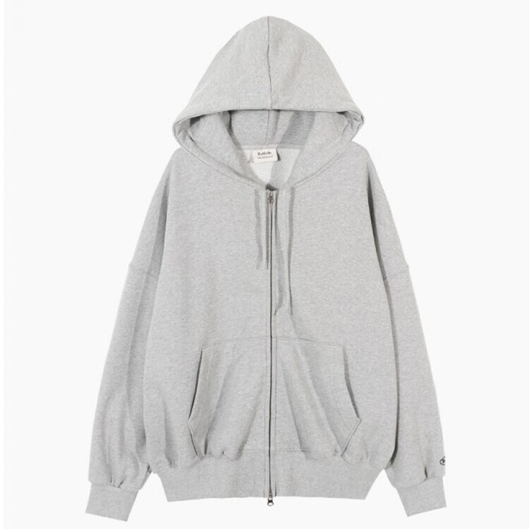 ルーズフィットフードジップアップ5色