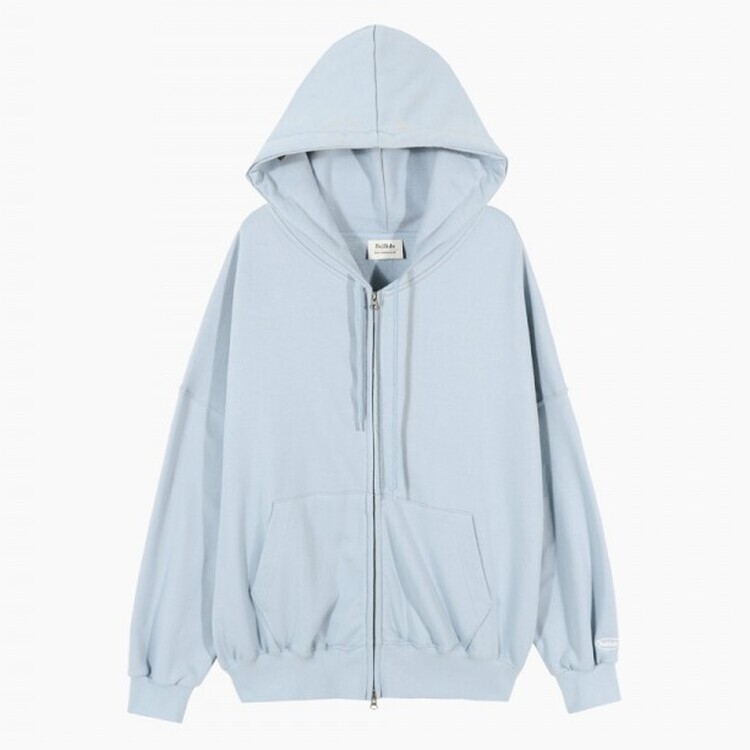 ルーズフィットフードジップアップ5色