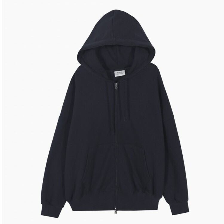 ルーズフィットフードジップアップ5色