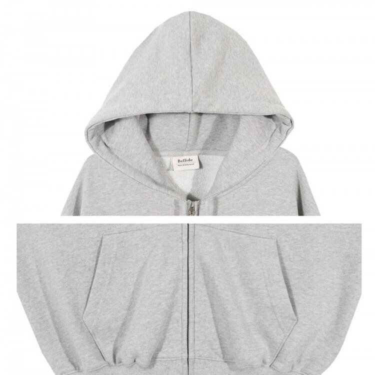 ルーズフィットフードジップアップ5色