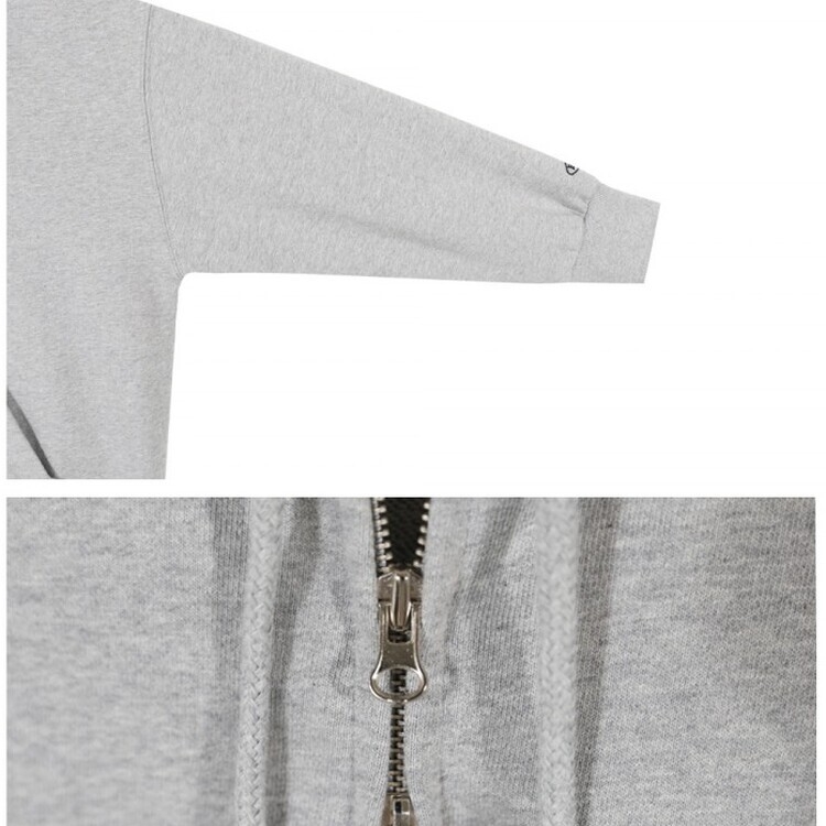 ルーズフィットフードジップアップ5色