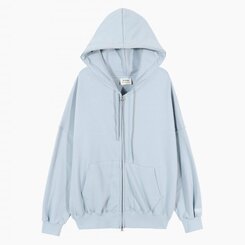 ルーズフィットフードジップアップ5色