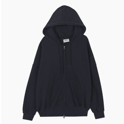 ルーズフィットフードジップアップ5色