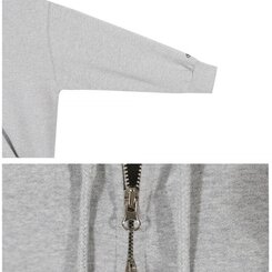 ルーズフィットフードジップアップ5色