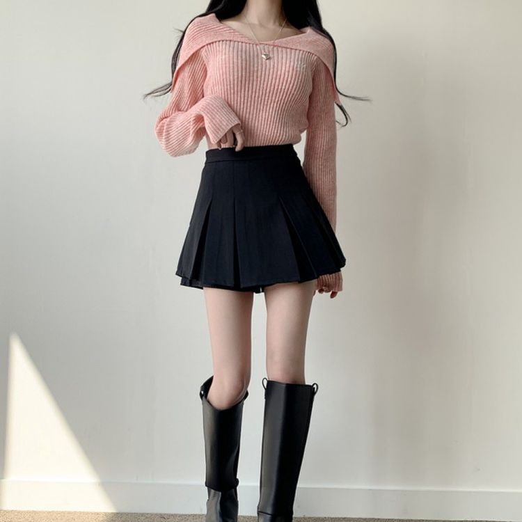 ミニマルAラインプリーツパンツインミニスカート｜ミニスカート｜韓国