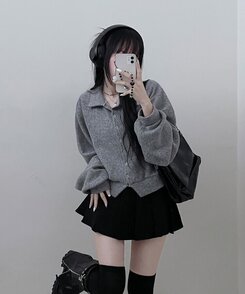 【ベルトSET】パンツインプリーツミニスカート BLACK