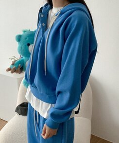 ボタンフードパーカー｜フード｜韓国ファッション通販 SONA