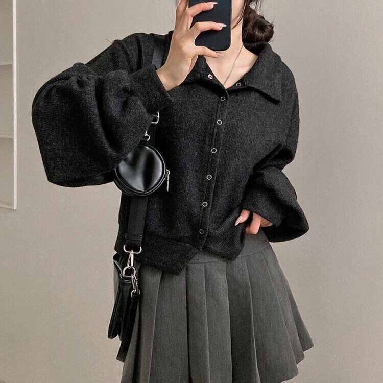 バルーンスリーブカーディガン｜カーディガン｜韓国ファッション