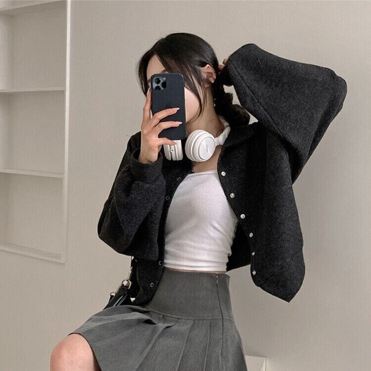 バルーンスリーブカーディガン｜カーディガン｜韓国ファッション