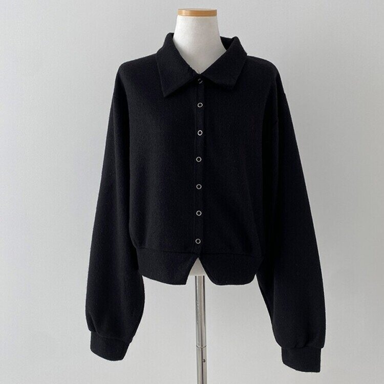 VIRINA ローラカーディガン ブラック XS/Sサイズ バルーンスリーブ VIRINA ローラカーディガン ブラック XS/Sサイズ バルーンスリーブ