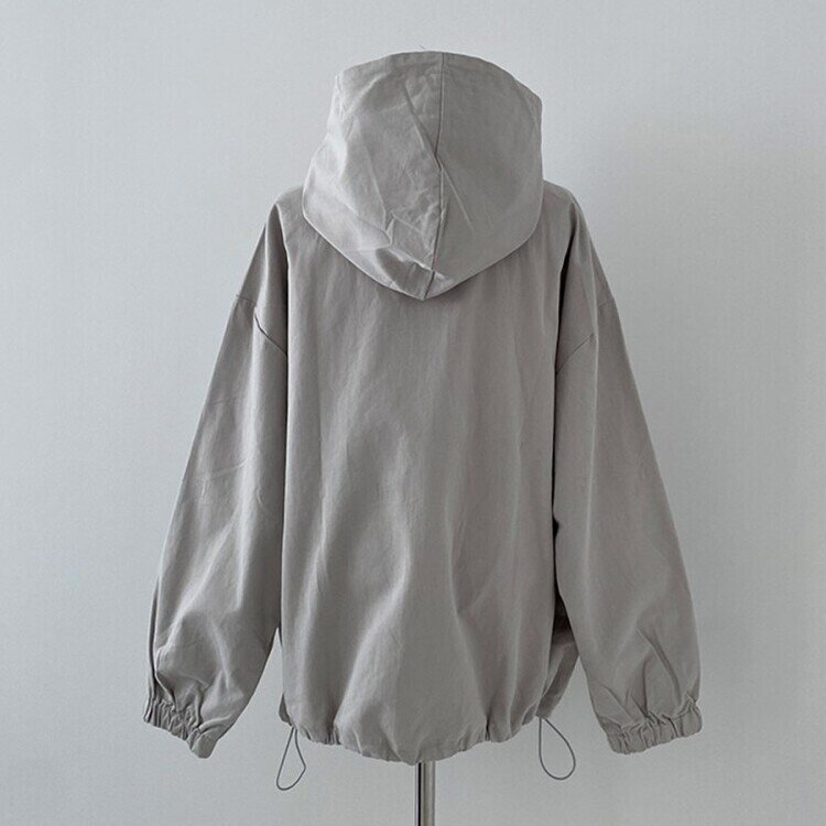 기온차심한 간절기필수템 코튼 박시핏 후드 점퍼