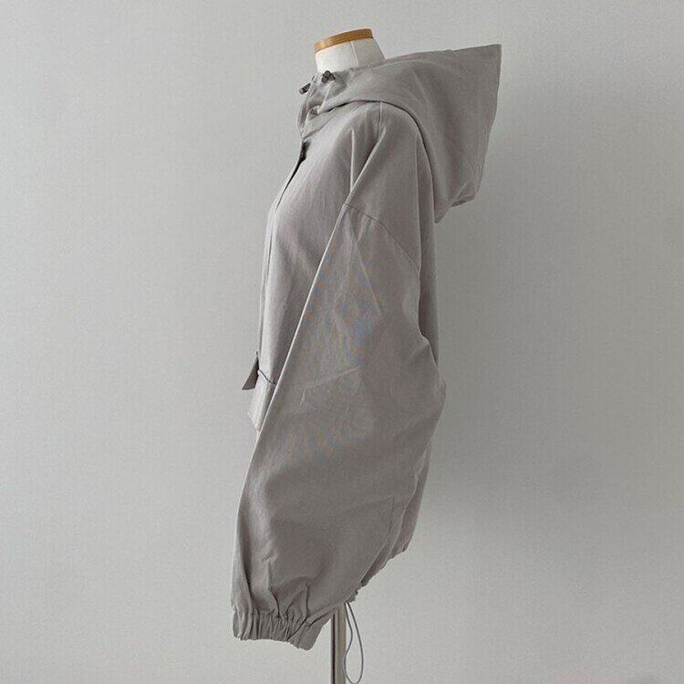 기온차심한 간절기필수템 코튼 박시핏 후드 점퍼