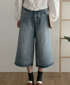 8分丈ワイドデニムパンツ｜デニム｜韓国ファッション通販 SONA