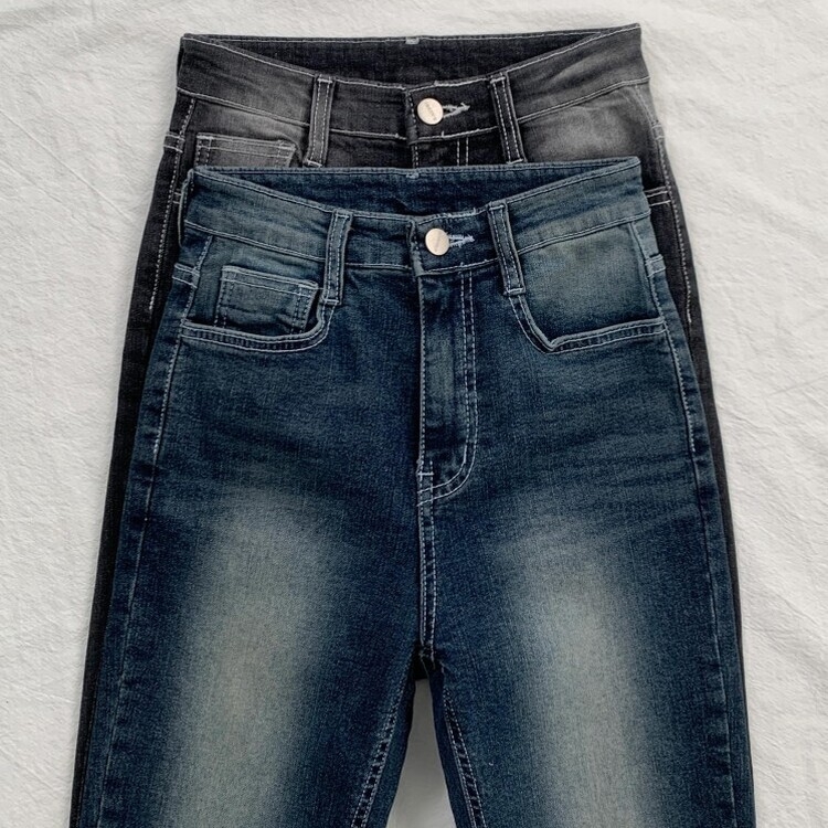 캣츠 샌드 리얼 스키니 스판 하이웨스트 진청 데님 팬츠 청바지 진청 바지 키작녀 키큰녀 수선 no큰녀 밑단 컷팅 수선no