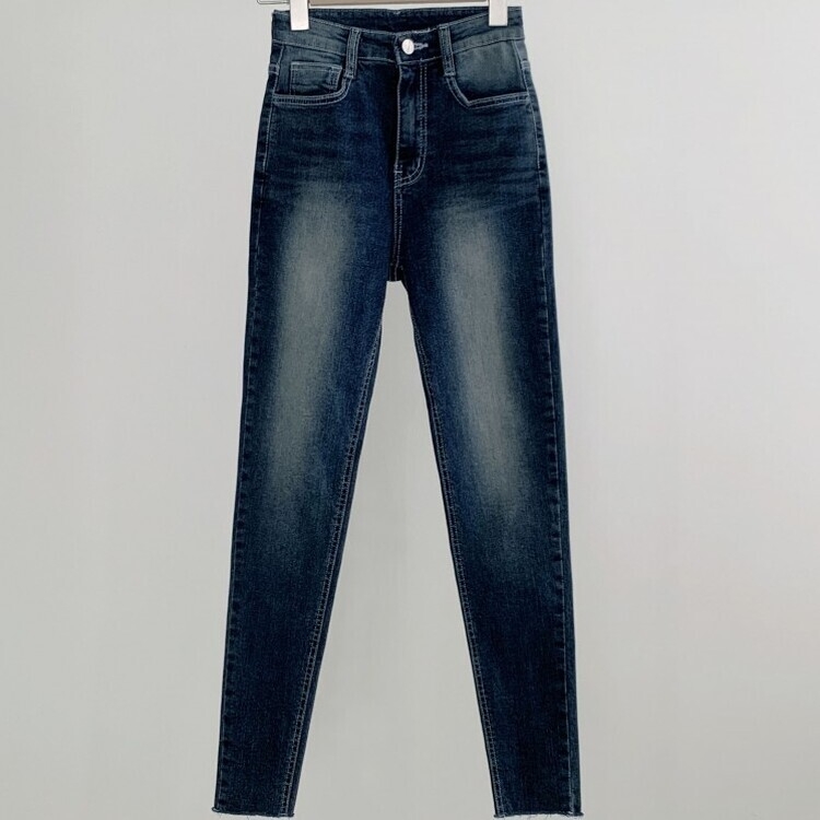 캣츠 샌드 리얼 스키니 스판 하이웨스트 진청 데님 팬츠 청바지 진청 바지 키작녀 키큰녀 수선 no큰녀 밑단 컷팅 수선no