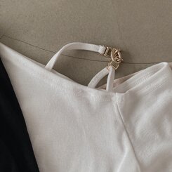 アンバランススリット長袖Tシャツ