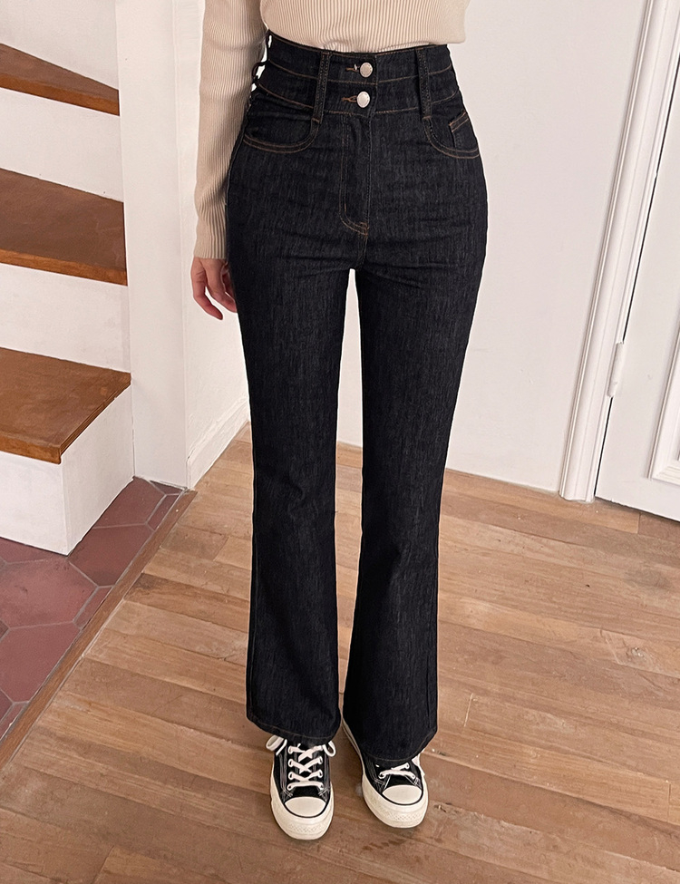 [숏/기본/롱, S~2XL] 물빠짐없는 골반뽕 볼륨UP 논페이드 하이웨스트 부츠컷 데님팬츠 딥블루