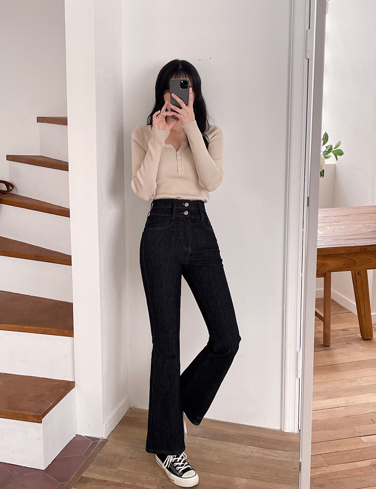 [숏/기본/롱, S~2XL] 물빠짐없는 골반뽕 볼륨UP 논페이드 하이웨스트 부츠컷 데님팬츠 딥블루