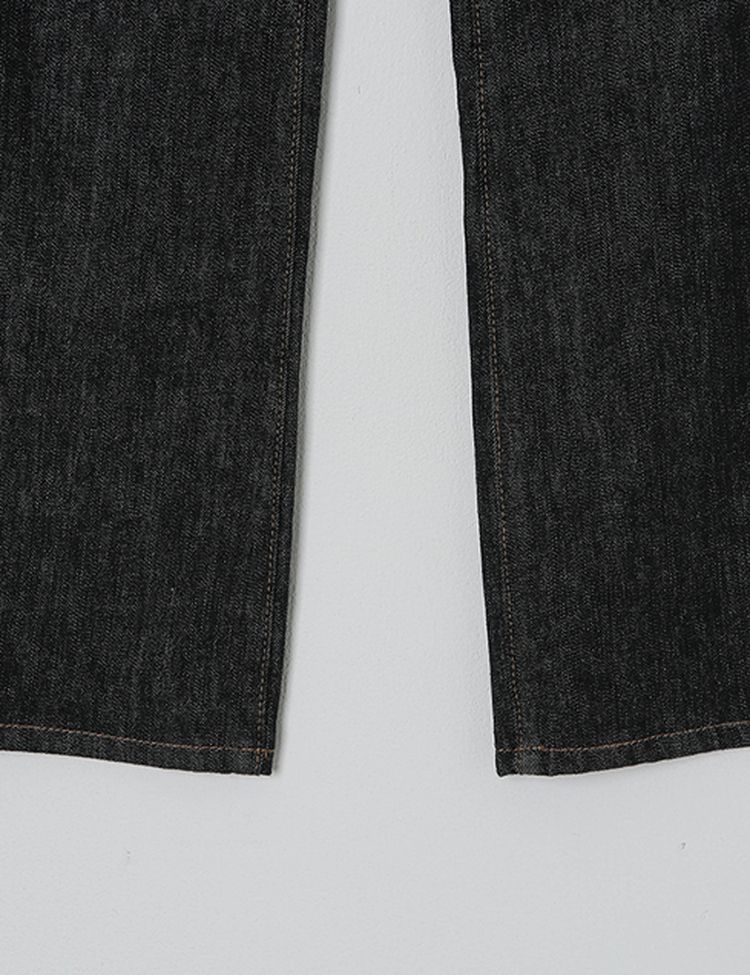 【丈別/S~2XL】ハイウエストブーツカットデニムパンツ