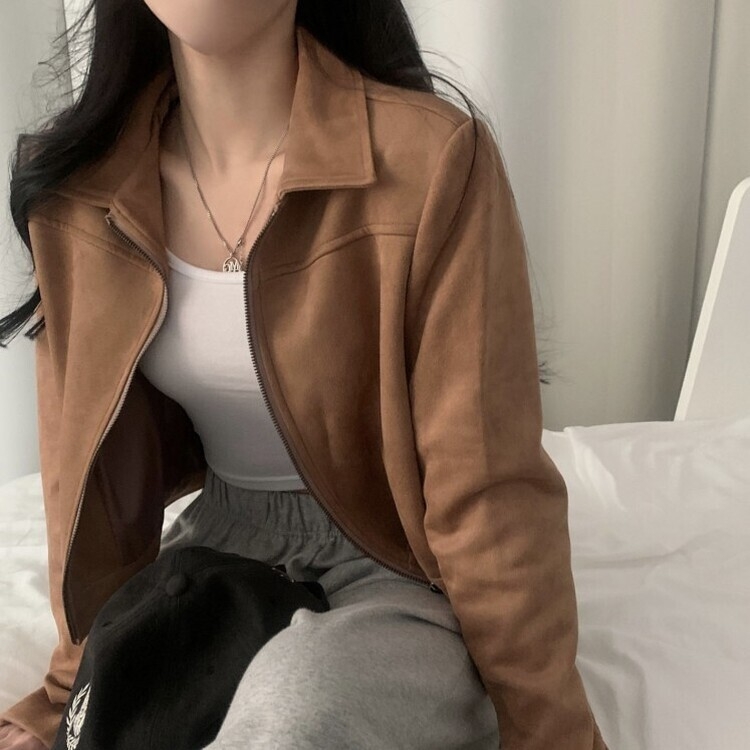 베이 클래식 힙스웨이드 숏자켓 3color 베이지