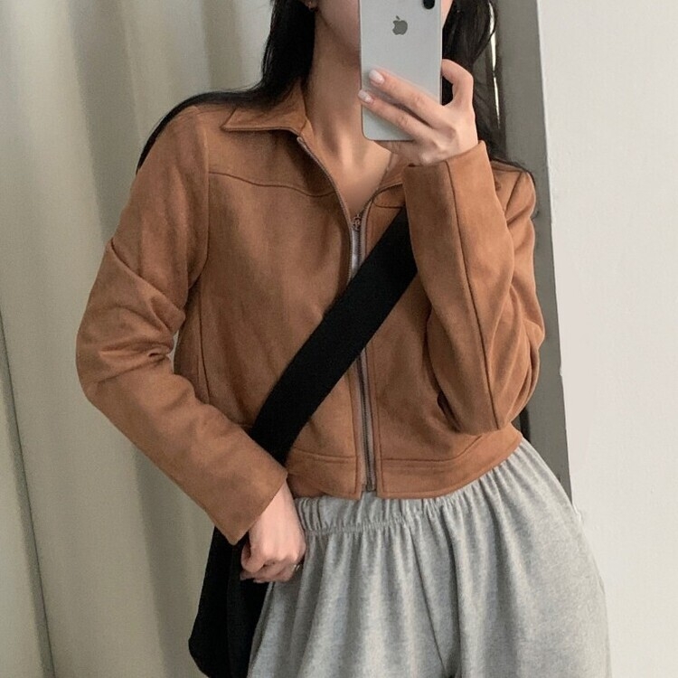 베이 클래식 힙스웨이드 숏자켓 3color 베이지