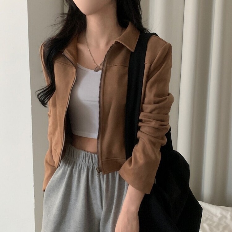 베이 클래식 힙스웨이드 숏자켓 3color 베이지