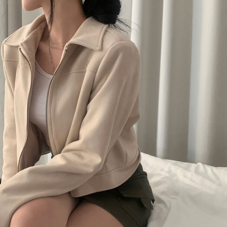 베이 클래식 힙스웨이드 숏자켓 3color 아이보리