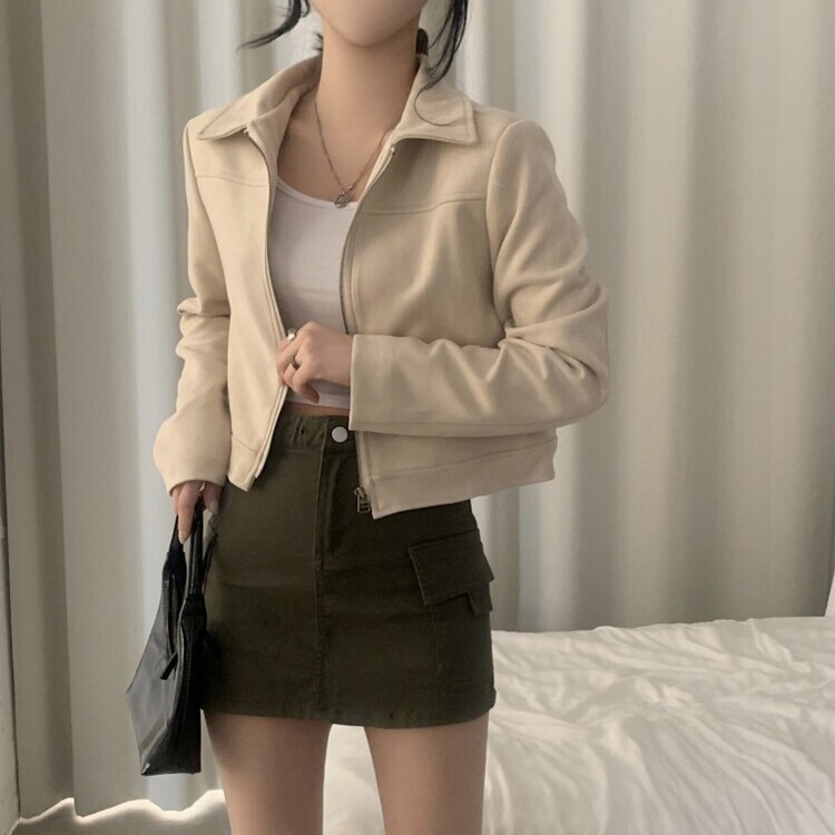 베이 클래식 힙스웨이드 숏자켓 3color 아이보리