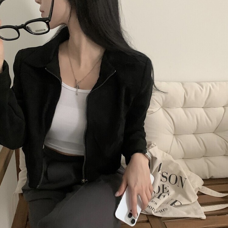 베이 클래식 힙스웨이드 숏자켓 3color 블랙