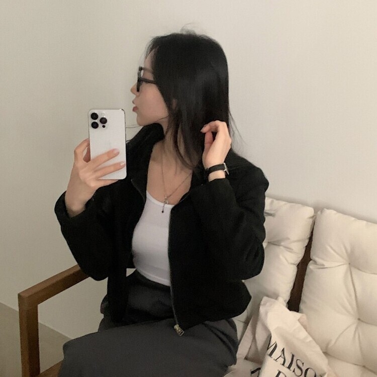 베이 클래식 힙스웨이드 숏자켓 3color 블랙