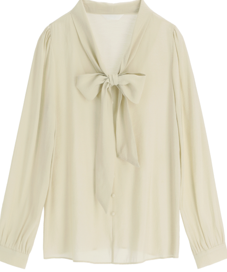 ボウタイVネックブラウス｜ブラウス｜韓国ファッション通販 SONA