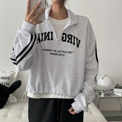 ストリートハーフジップアップトレーナー｜スウェット｜韓国