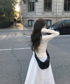 ベーシックリブスクエアスリムTシャツ CREAM BEIGE