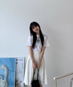 半袖Tシャツ コットンリボン半袖Tシャツ IVORY