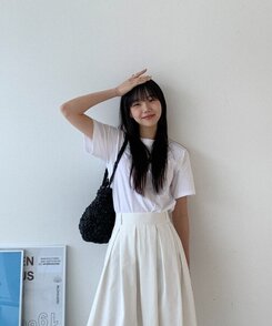 半袖Tシャツ コットンリボン半袖Tシャツ IVORY