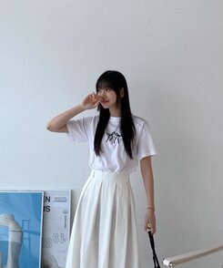 半袖Tシャツ コットンリボン半袖Tシャツ IVORY