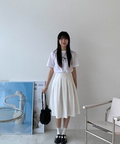 半袖Tシャツ コットンリボン半袖Tシャツ IVORY