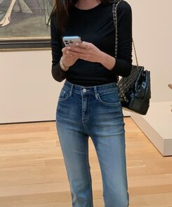 シースルーレイヤー長袖Tシャツ5色 BLACK