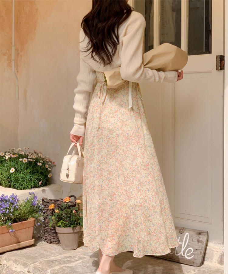 小花柄シフォンワンピース｜ロングワンピース｜韓国ファッション通販 SONA