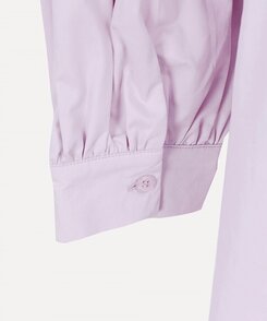 リボンバルーンスリーブコットンシャツワンピース