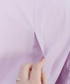 リボンバルーンスリーブコットンシャツワンピース