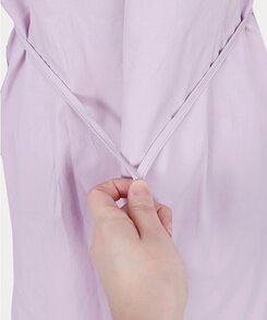 リボンバルーンスリーブコットンシャツワンピース