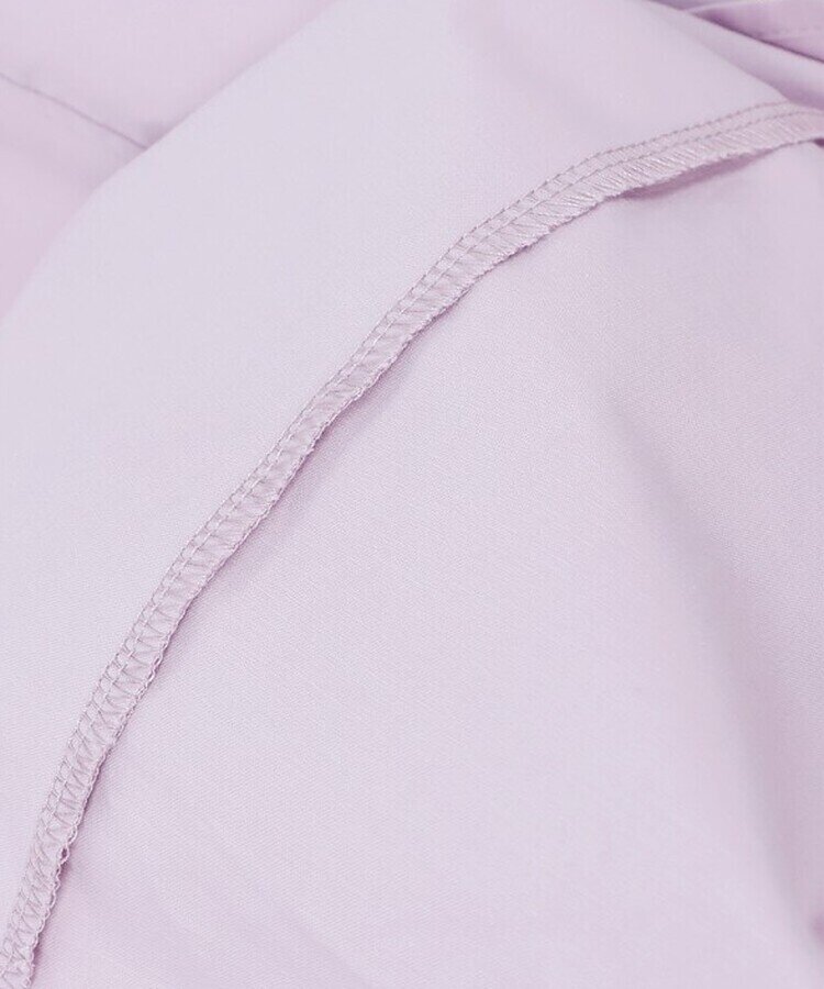 リボンバルーンスリーブコットンシャツワンピース