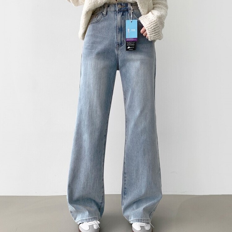 【SHORT/BASIC/LONG 丈別】バンディングスパンデニムパンツ LIGHT BLUE