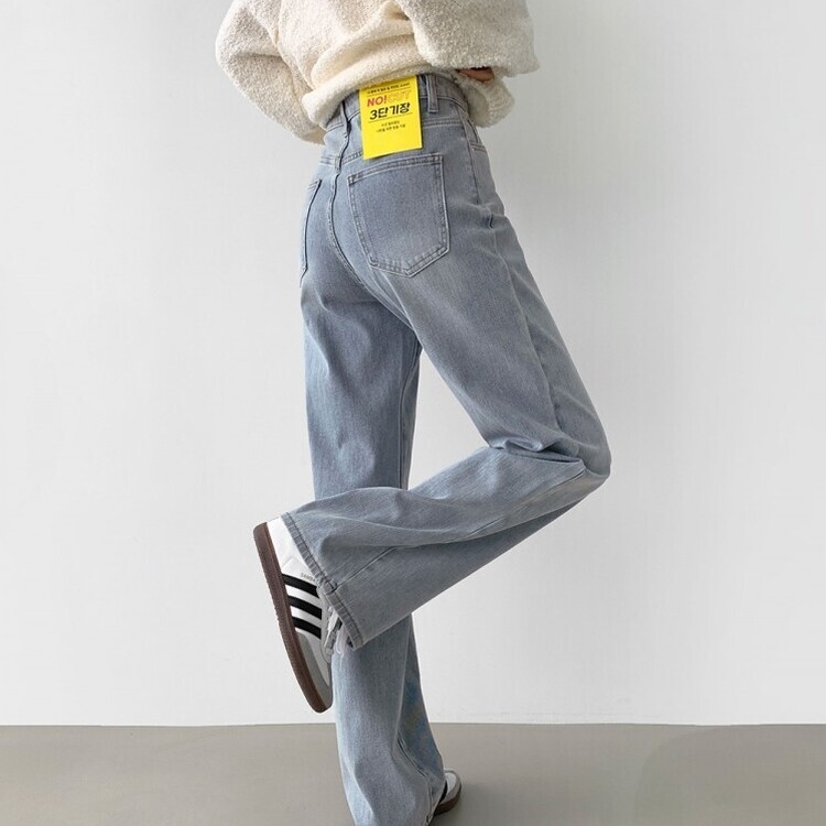 【SHORT/BASIC/LONG 丈別】バンディングスパンデニムパンツ LIGHT BLUE