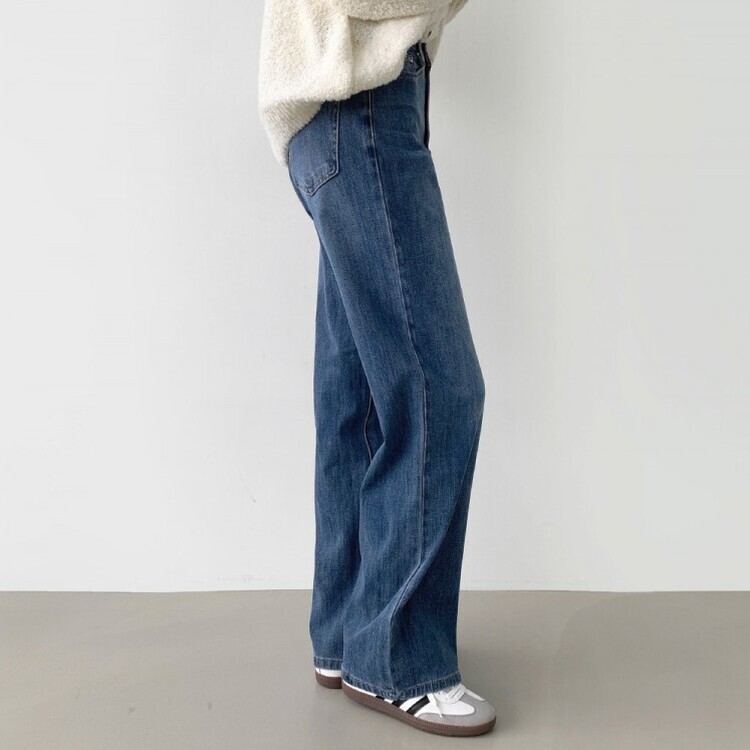 【SHORT/BASIC/LONG 丈別】バンディングスパンデニムパンツ DENIM